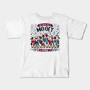 We wish you a Mooey Christmas Kids T-Shirt